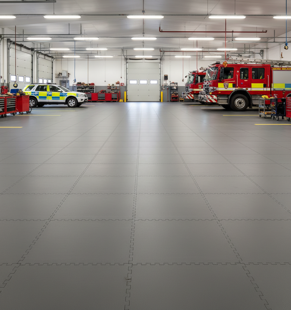 Fire Station Floor Tiles - Decontamination Compatible