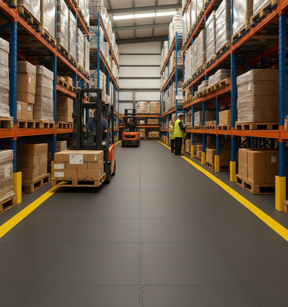 Heavy Machinery Floor Tiles - Vibration Dampening