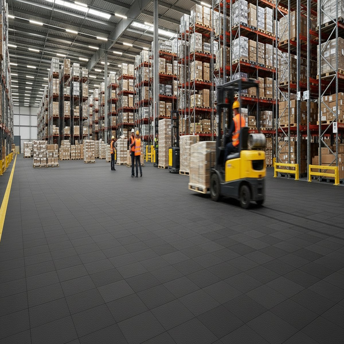 Warehouse Flooring for Heavy Traffic - Pick Zone Grade installed in workshop setting